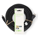 Nagy Sebességű HDMI ™ kábel Ethernet | HDMI™ Csatlakozó | HDMI™ Csatlakozó | 4K@30Hz | ARC | 10.2 Gbps | 15.0 m | Kerek | PVC | Fekete | Label-2
