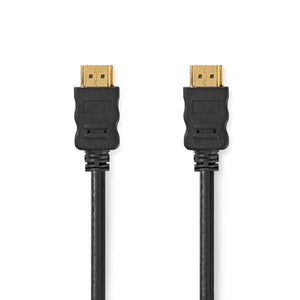 Nagy Sebességű HDMI ™ kábel Ethernet | HDMI™ Csatlakozó | HDMI™ Csatlakozó | 4K@60Hz | ARC | 18 Gbps | 20.0 m | Kerek | PVC | Fekete | Label-0