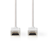 Nagy Sebességű HDMI ™ kábel Ethernet | HDMI™ Csatlakozó | HDMI™ Csatlakozó | 4K@60Hz | ARC | 18 Gbps | 2.00 m | Kerek | PVC | Fehér | Label-1