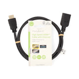 Nagy Sebességű HDMI ™ kábel Ethernet | HDMI™ Csatlakozó | HDMI™ Kimenet | 4K@30Hz | ARC | 10.2 Gbps | 1.00 m | Kerek | PVC | Fekete | Label-2