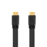 Nagy Sebességű HDMI ™ kábel Ethernet | HDMI™ Csatlakozó | HDMI™ Csatlakozó | 4K@30Hz | 10.2 Gbps | 1.50 m | Lapos | PVC | Fekete | Label-0