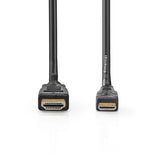 Nagy Sebességű HDMI ™ kábel Ethernet | HDMI™ Csatlakozó | HDMI™ Mini Csatlakozó | 4K@30Hz | 10.2 Gbps | 1.50 m | Kerek | PVC | Fekete | Label-1