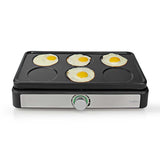 Partiwok-készlettel | Grill | 6 Személy | Spatula | Hőmérséklet beállítás | Tapadásmentes bevonat | Téglalap-7