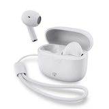 Teljesen vezeték nélküli fülhallgató | Bluetooth® | Maximális akkumulátor lejátszási idő: 16 óra | Érintés Vezérlés | Töltő tok | Kábel nélküli töltő tok | Beépített mikrofon | Hangvezérlés támogatás | Fehér-0
