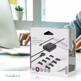 Notebook adapter | GaN | 100 W | 5 / 9 / 12 / 15 / 20 V DC | 3.0 / 5.0 A | Alkalmas erre_ Notebook / Okostelefon / Tablet | Euro / C-típus (CEE 7/16)-1