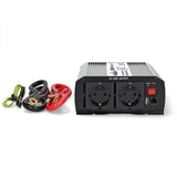 Inverter módosult szinuszhullám | Bemeneti feszültség: 12 V DC | Eszköz táp kimeneti csatlaakozó(k): Type F (CEE 7/3) / USB-A | 230 V AC 50 Hz | 1000 W | Kimenő csúcs teljesítmény: 2000 W | Csavaros Kapocs | Ezüst-2