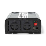 Inverter módosult szinuszhullám | Bemeneti feszültség: 12 V DC | Eszköz táp kimeneti csatlaakozó(k): Type F (CEE 7/3) / USB-A | 230 V AC 50 Hz | 1000 W | Kimenő csúcs teljesítmény: 2000 W | Csavaros Kapocs | Ezüst-3
