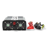 Inverter módosult szinuszhullám | Bemeneti feszültség: 12 V DC | Eszköz táp kimeneti csatlaakozó(k): Type F (CEE 7/3) / USB-A | 230 V AC 50 Hz | 1000 W | Kimenő csúcs teljesítmény: 2000 W | Csavaros Kapocs | Ezüst-5