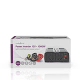 Inverter módosult szinuszhullám | Bemeneti feszültség: 12 V DC | Eszköz táp kimeneti csatlaakozó(k): Type F (CEE 7/3) / USB-A | 230 V AC 50 Hz | 1000 W | Kimenő csúcs teljesítmény: 2000 W | Csavaros Kapocs | Ezüst-8