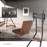 TV állvány Floor | 37 - 75 " | Maximális támogatott képernyő súly: 40 kg | Bauhaus Design | Állítható, előre maghatározott magasságok | Acél / MDF | Barna / Fekete-1