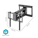 Motoros TV fali tartó | 37 - 75 " | Maximális támogatott képernyő súly: 35 kg | Forgatható | Maximális fal távolság: 153 mm | Maximális fal távolság: 485 mm | Távvezérelt | ABS / Acél | Fekete-14