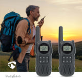 Walkie-Talkie szett | 2 Kézibeszélő | Legfeljebb 10 km | Frekvencia csatornák: 8 | PTT / VOX | Max. 3 óráig | Fejhallgató kimenet | Fekete-1