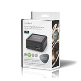 Digital Audio Converter | 1 irányú | Csatlakozó bemenet_ DC táp / HDMI™ Bemenet | Csatlakozó kimenet_ 1x Coax Audió / 1x TosLink Aljzat | eARC | Automatikus | Antracit