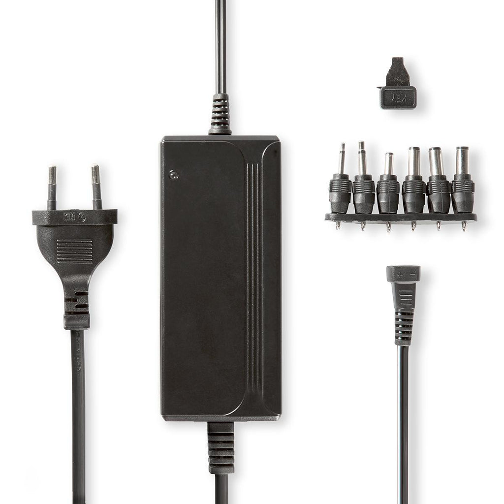 Univerzális hálózati adapter | Euro / C típus (CEE 7/16) | 36 W | 5 / 6 / 7.5 / 9 / 12 / 13.5 / 15 VDC | Kimeneti csatlakozó típusa: 2.5 x 2.1 mm / 3.5 x 1.35 mm / 3.5 x 2.1 mm / 5.0 x 2.1 mm / 5.5 x 1.5 mm / 5.5 x 2.5 mm | 3.60 m | Bemeneti feszültség: A