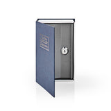 Zár | Könyvszéf | Billentyűzár | Benti | Kicsi | A belső térfogat: 0.86 l | 2 kulccsal | Ezüst / Kék