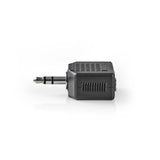 Sztereó audio adapter | 3.5 mm Dugasz | 2 db 3.5 mm-es Aljzat | Nikkelezett | Egyenes | ABS | Fekete | 1 db | Doboz-1