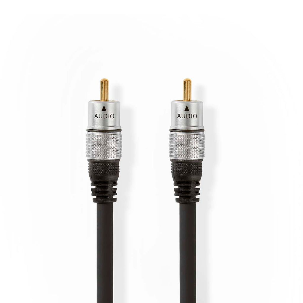 Digitális Audio Kábel | RCA Dugasz | RCA Dugasz | Aranyozott | 10.0 m | Kerek | PVC | Antracit | Doboz