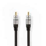 Digitális Audio Kábel | RCA Dugasz | RCA Dugasz | Aranyozott | 1.50 m | Kerek | PVC | Antracit | Doboz