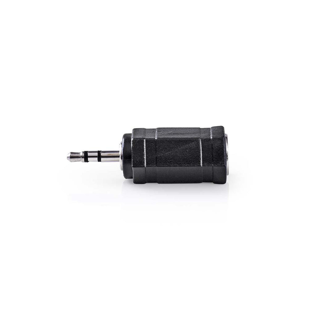 Sztereó audio adapter | 2.5 mm Dugasz | 3.5 mm Aljzat | Nikkelezett | Egyenes | ABS | Fekete | 10 db | Műanyag Zacskó