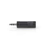 Sztereó audió adapter | 3,5 mm-es Dugasz - 6,35 mm-es Aljzat | 10 darabos | Fekete