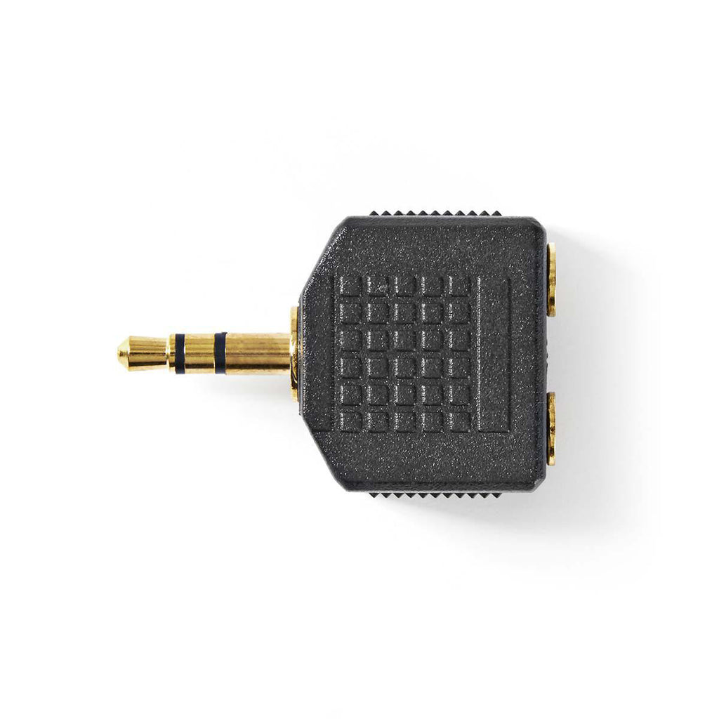 Sztereó audió adapter | 3,5 mm-es Dugasz - 2 db 3,5 mm-es Aljzat | 10 darabos | Fekete