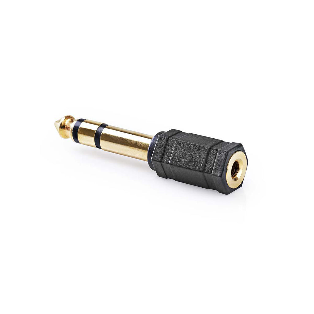 Sztereó audió adapter | 6,35 mm-es Dugasz - 3,5 mm-es Aljzat | 10 darabos | Fekete