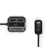 Autós FM-adókészülék | Bluetooth® | Profi Mikrofon | Zajkioltás | MicroSD-kártyanyílás | Kihangosított Hívás | Hangvezérlés | 2 db USB