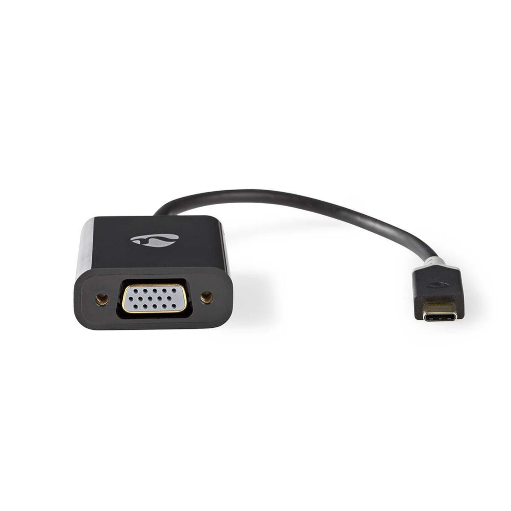 USB adapter | USB 3.1 | USB-C™ Dugasz | VGA Aljzat | 0.20 m | Kerek | Aranyozott | PVC | Antracit | Műanyag Zacskó