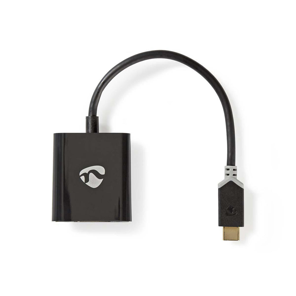 USB adapter | USB 3.1 | USB-C™ Dugasz | VGA Aljzat | 0.20 m | Kerek | Aranyozott | PVC | Antracit | Műanyag Zacskó