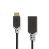USB adapter | USB 3.2 Gen 1 | USB-C™ Dugasz | USB-A Aljzat | 5 Gbps | 0.15 m | Kerek | Nikkelezett | PVC | Antracit | Doboz