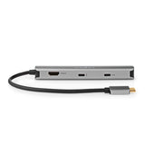 USB Többportos Adapter | USB 3.2 Gen 1 | USB-C™ Dugasz | HDMI™ Kimenet / RJ45 Aljzat / 2x USB-A Aljzat / 2x USB-C™ | 5 Gbps | 0.20 m | Kerek | Aranyozott | PVC | Antracit | Doboz-1