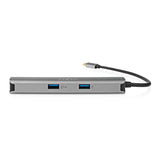 USB Többportos Adapter | USB 3.2 Gen 1 | USB-C™ Dugasz | HDMI™ Kimenet / RJ45 Aljzat / 2x USB-A Aljzat / 2x USB-C™ | 5 Gbps | 0.20 m | Kerek | Aranyozott | PVC | Antracit | Doboz-3