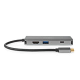 USB Többportos Adapter | USB 3.2 Gen 1 | USB-C™ Dugasz | HDMI™ Kimenet / Micro SD / RJ45 Aljzat / SD / USB-C™ Aljzat / 3x USB-A Aljzat | 5 Gbps | 0.20 m | Kerek | Aranyozott | PVC | Antracit | Doboz-1