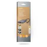 USB Többportos Adapter | USB 3.2 Gen 1 | USB-C™ Dugasz | HDMI™ Kimenet / Micro SD / RJ45 Aljzat / SD / USB-C™ Aljzat / 3x USB-A Aljzat | 5 Gbps | 0.20 m | Kerek | Aranyozott | PVC | Antracit | Doboz-9