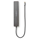 USB Többportos Adapter | USB 3.2 Gen 1 | USB-C™ Dugasz | Micro SD / RJ45 Aljzat / SD / 2x HDMI™ / 2x USB-C™ / 3x USB-A Aljzat | 0.40 m | Kerek | Aranyozott | TPE | Antracit | Doboz-2