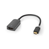 USB-C™ Adapter | USB 3.2 Gen 1 | USB-C™ Dugasz | HDMI™ Aljzat | 0.20 m | Kerek | Aranyozott | PVC | Antracit | Ablakos Doboz Euro Lock Zárral