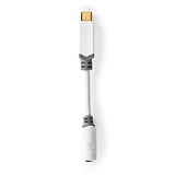 USB adapter | USB 2.0 | USB-C™ Dugasz | 3.5 mm Aljzat | 0.10 m | Kerek | Aranyozott | PVC | Fehér | Doboz
