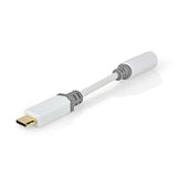 USB adapter | USB 2.0 | USB-C™ Dugasz | 3.5 mm Aljzat | 0.10 m | Kerek | Aranyozott | PVC | Fehér | Doboz