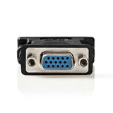 DVI adapter | DVI-I 24+5-Pin Dugasz | VGA Aljzat | Nikkelezett | Egyenes | PVC | Fekete | Doboz-2