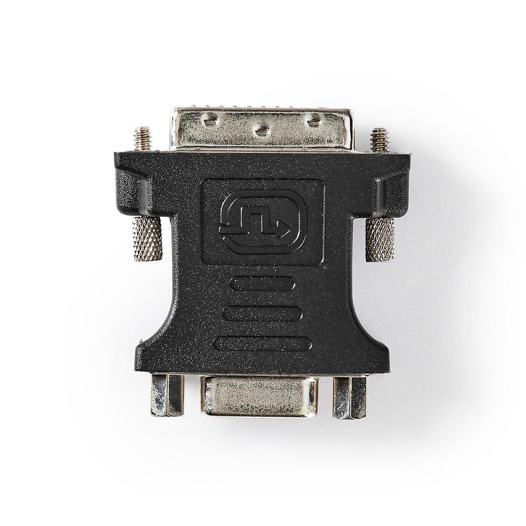DVI adapter | DVI-D | VGA Aljzat | Nikkel | Egyenes | PVC | Fekete | Buborékfólia