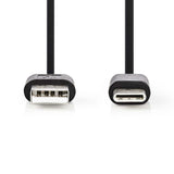 USB 2.0 kábel | C Típusú Dugasz - A Dugasz | 1,0 m | Fekete