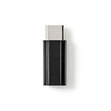 USB-C™ Adapter | USB 2.0 | USB-C™ Dugasz | USB Micro-B Aljzat | 480 Mbps | Kerek | Nikkelezett | Fekete | Doboz-0