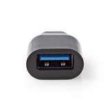 USB adapter | USB 3.0 | USB Type-C™ Dugasz | USB-A Aljzat | Nikkelezett | Fekete | Buborékfólia