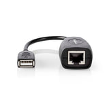 Aktív USB-kábel | USB 1.1 | USB-A Dugasz | RJ45 Aljzat | 12 Mbps | 0.20 m | Kerek | Nikkelezett | PVC | Réz | Doboz-0