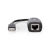 Aktív USB-kábel | USB 1.1 | USB-A Dugasz | RJ45 Aljzat | 12 Mbps | 0.20 m | Kerek | Nikkelezett | PVC | Réz | Doboz-1