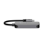 USB Többportos Adapter | USB 3.2 Gen 1 | USB-C™ Dugasz | HDMI™ Kimenet / USB-A Aljzat / USB-C™ Aljzat | 0.10 m | Kerek | Nikkelezett | PVC | Szürke | Doboz-3