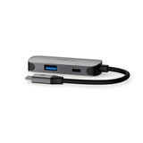 USB Többportos Adapter | USB 3.2 Gen 1 | USB-C™ Dugasz | HDMI™ Kimenet / USB-A Aljzat / USB-C™ Aljzat | 0.10 m | Kerek | Nikkelezett | PVC | Szürke | Doboz-5