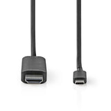 USB-C™ Adapter | USB 3.2 Gen 1 | USB-C™ Dugasz | HDMI™ Csatlakozó | 4K@60Hz | 2.00 m | Kerek | Nikkelezett | PVC | Fekete | Doboz