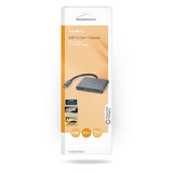 USB-C™ Adapter | USB 3.2 Gen 1 | USB-C™ Dugasz | 2x HDMI™ | 4K@30Hz | 0.10 m | Kerek | Nikkelezett | PVC | Fekete | Doboz-3