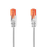 Cat 6 kábel | RJ45 Dugasz | RJ45 Dugasz | U/UTP | 0.50 m | Kerek | PVC | Szürke | Label-0